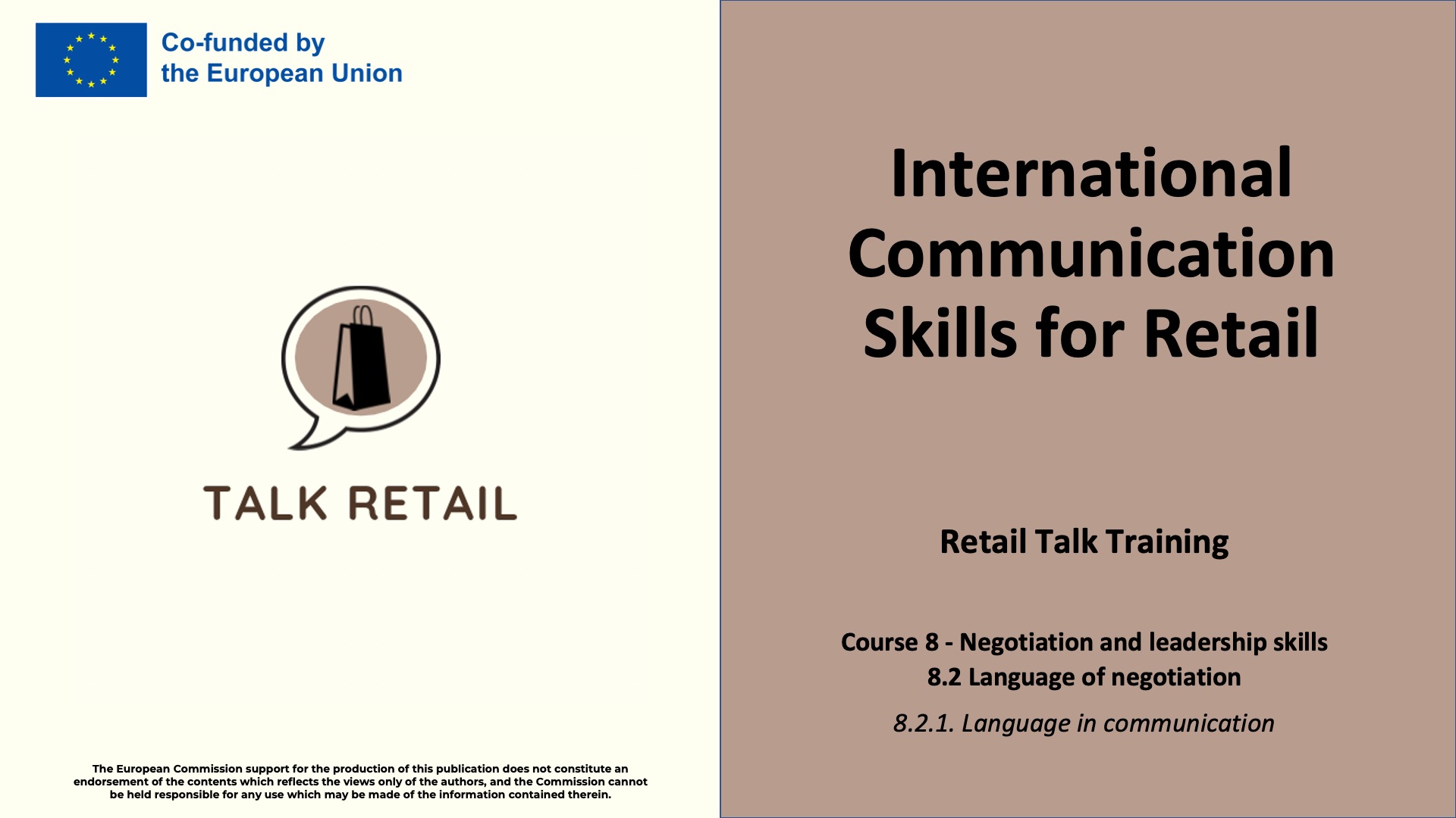 Course 8 - Unit 2 - Language of Negotiation