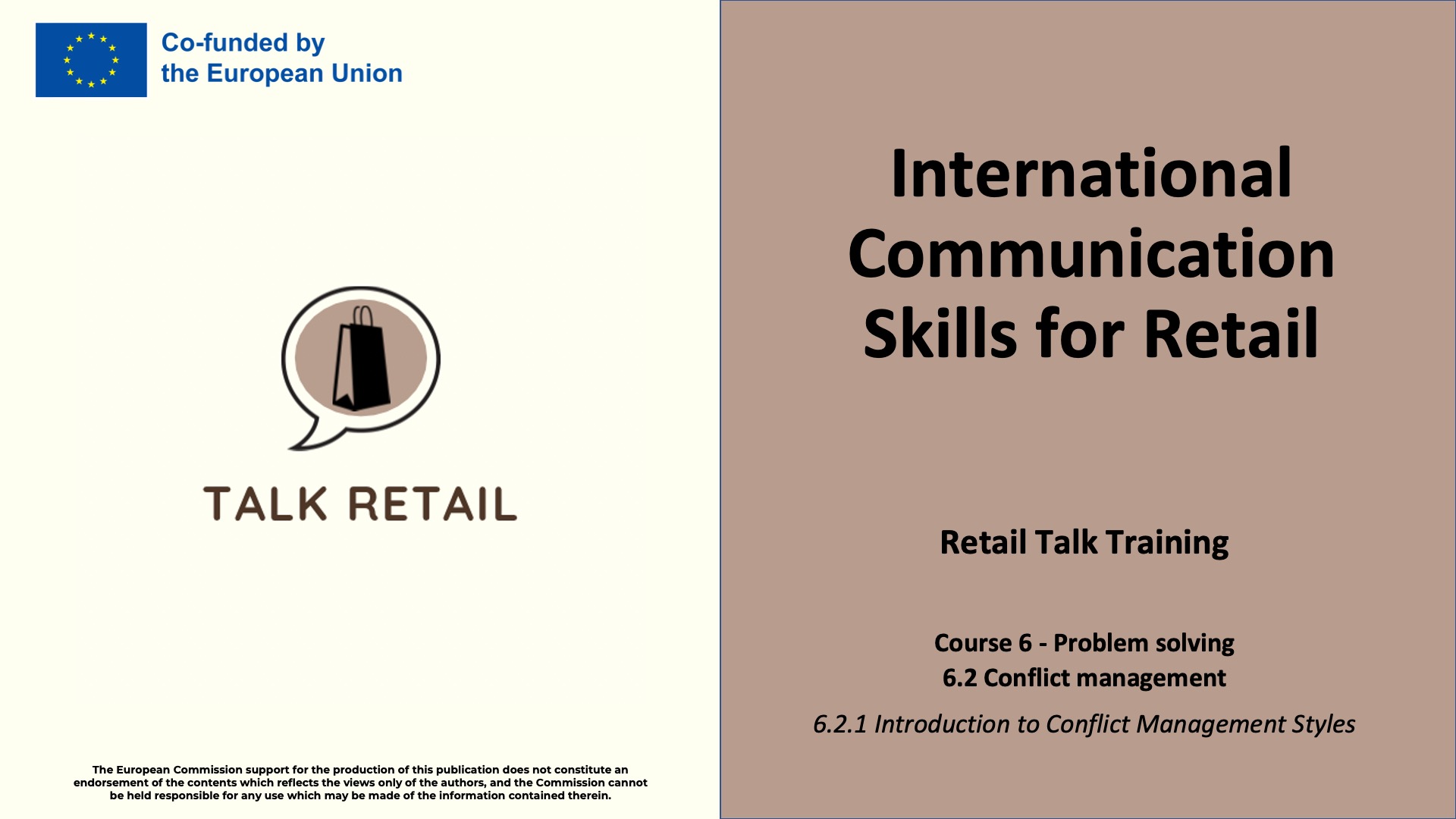Course 6 - Unit 2 - Conflict management 